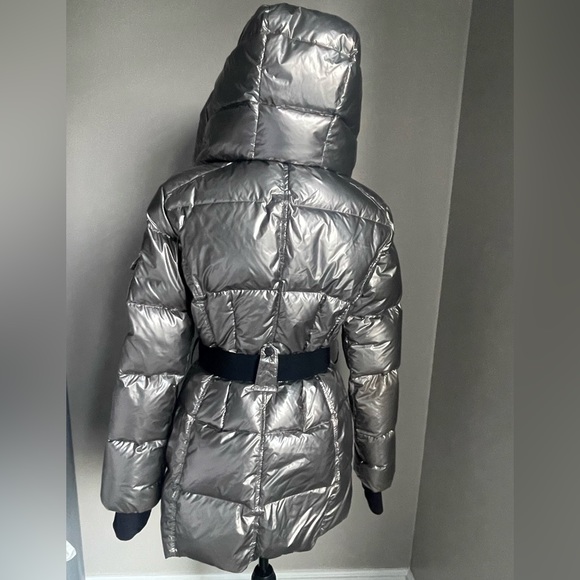 SAM. silver down belted jacket. S - Picture 3 of 3